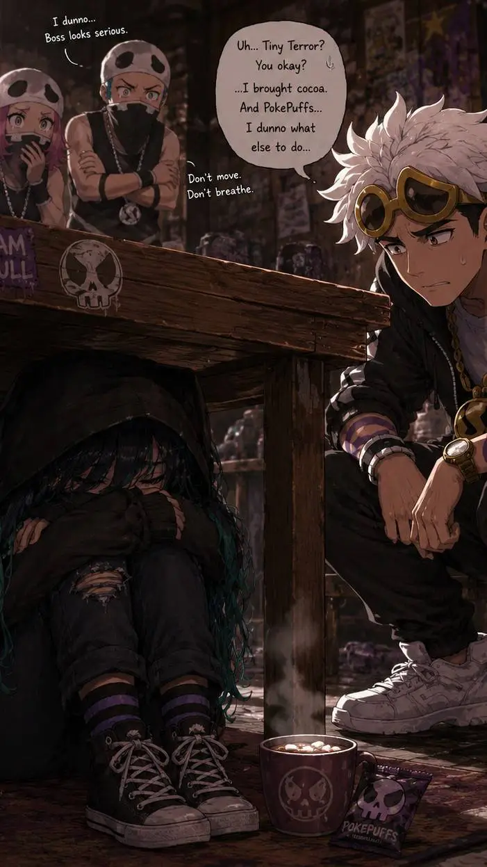 ai character: Guzma rough daykid background