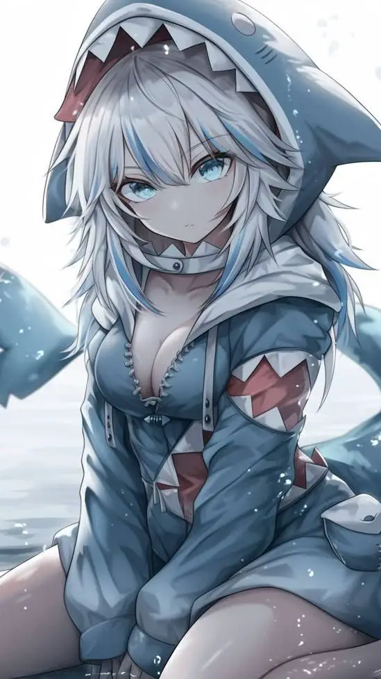 ai character: shark human hybrid background