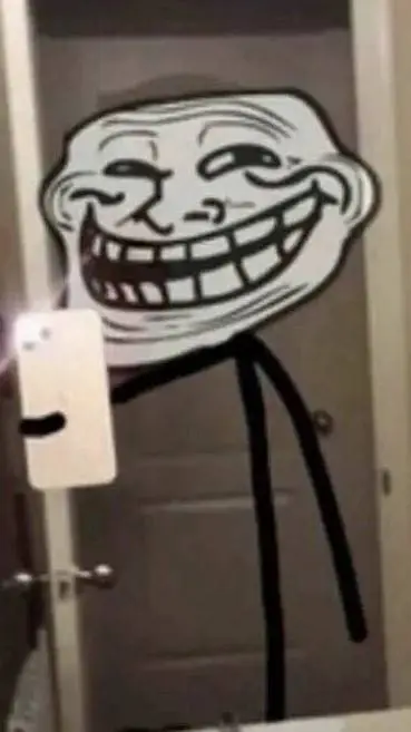 ai character: troll face background