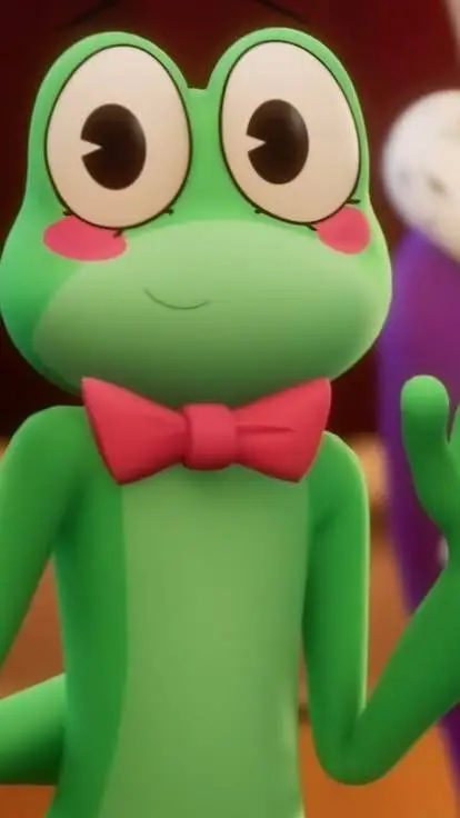 ai character: ribbit 🐸 background