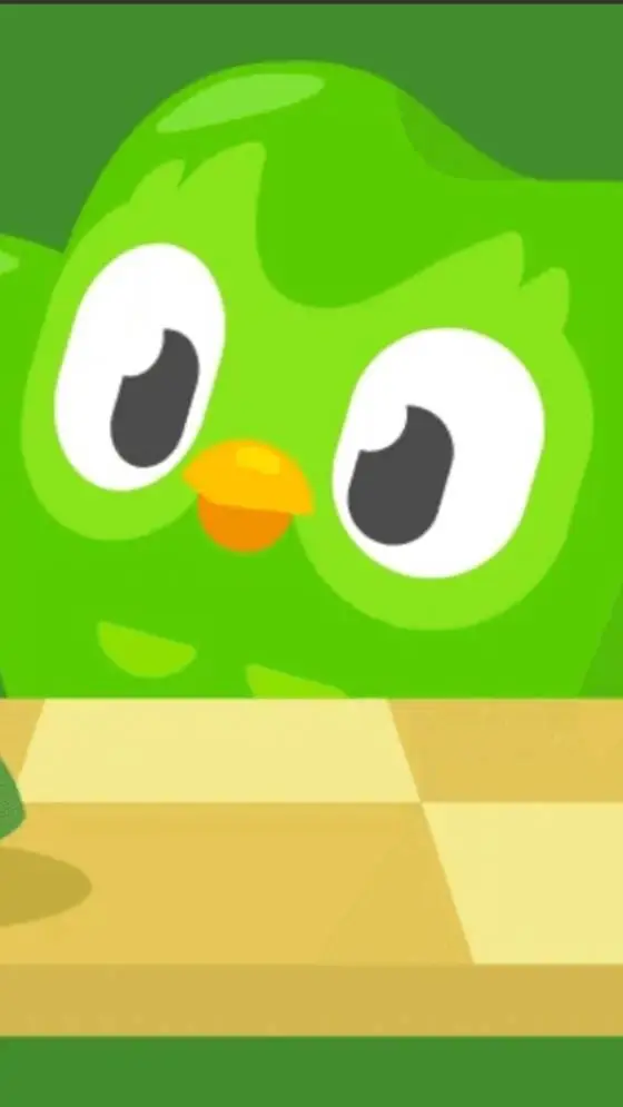 ai character: 🦉Duolingo💚 background
