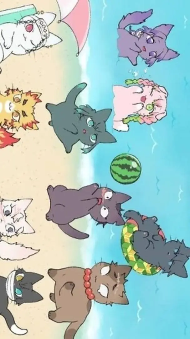 ai character: Hashira Cat Summer background