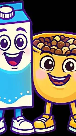 ai character: milky and nesquik  background