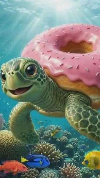 ai character: donutuga  background