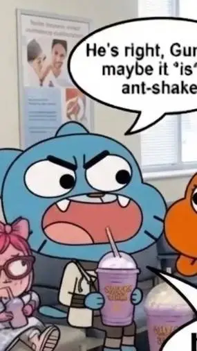 ai character: Dr gumball  background