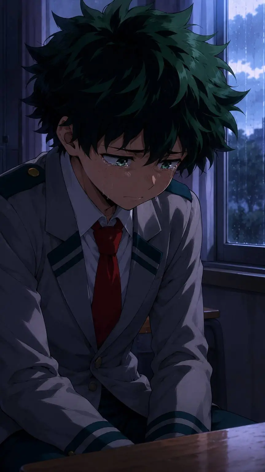 ai character: sad deku 3 background