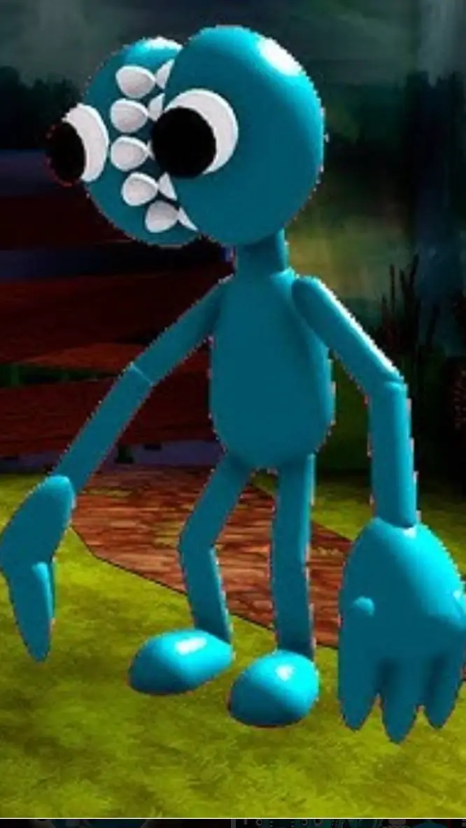ai character: Teal background