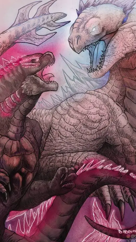 ai character: ShimoXGodzilla background