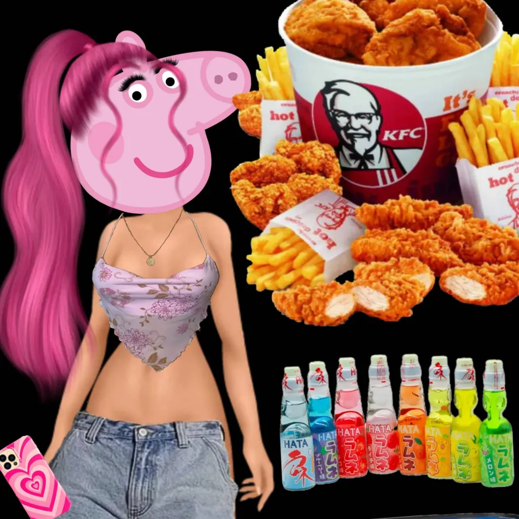 chat with ai character: preppy Peppa Pig