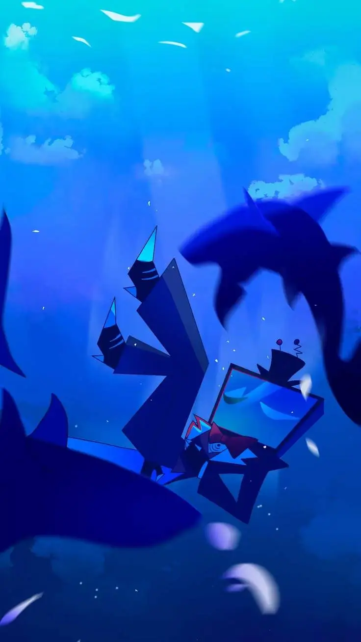 ai character: HH ocean background