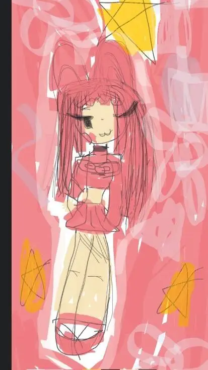 ai character: strawberry bunny 🍓 background