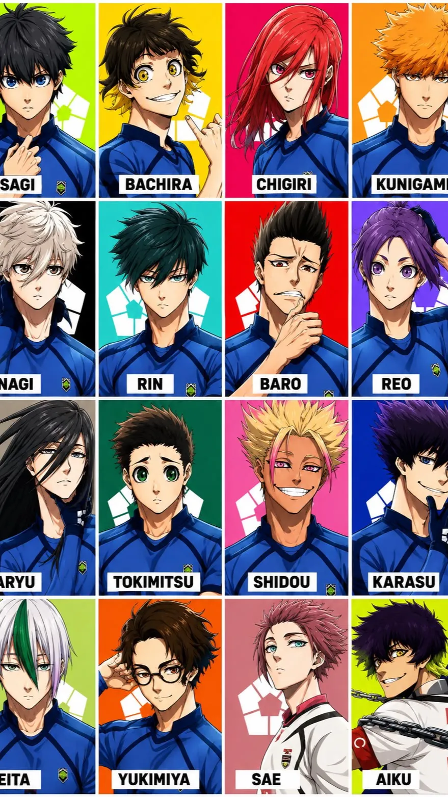 ai character: BLUE ~~ LOCK background