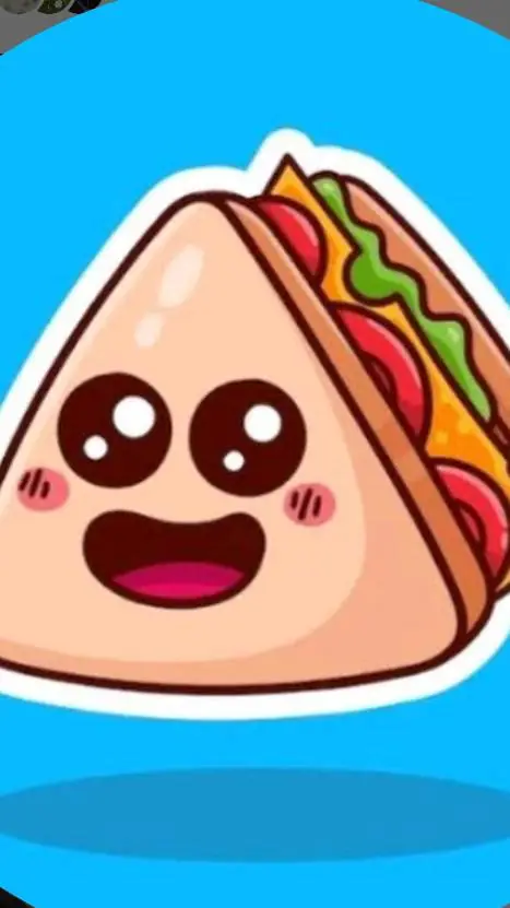 ai character: sandwich  background
