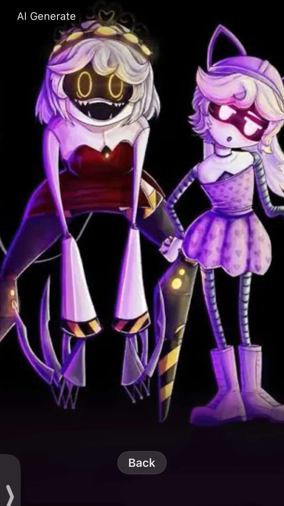 ai character: V x Lizzy background