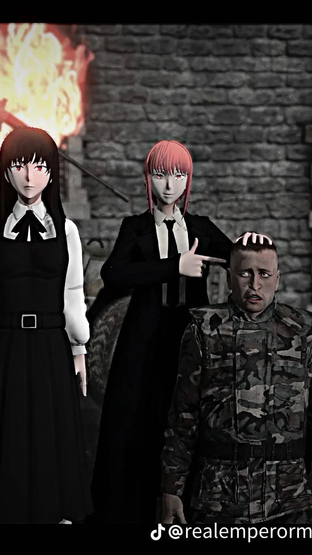 ai character: anime war background