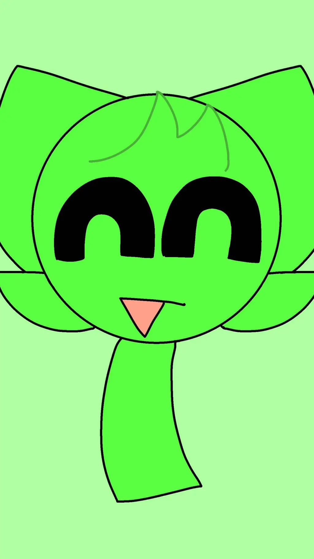 ai character: Gato-verde background