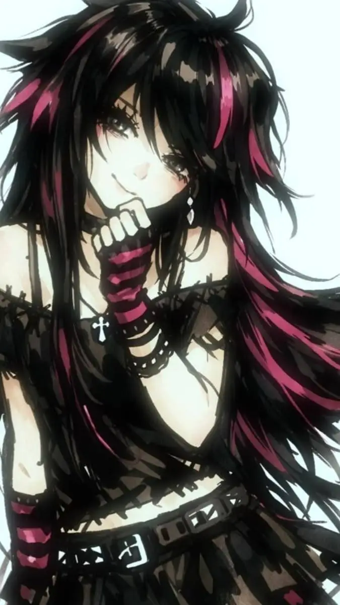 ai character: Roxanne | 💗🖤 background