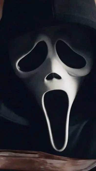 ai character: Ghost face background