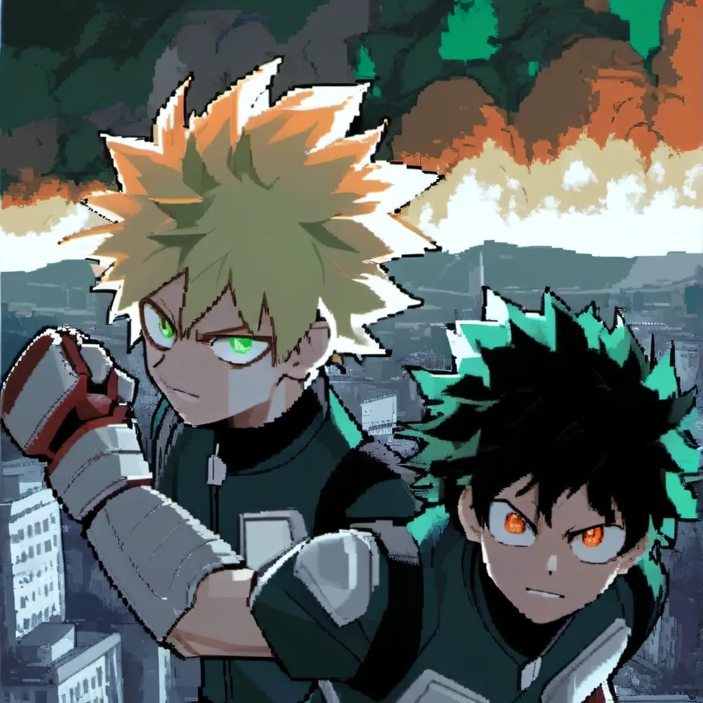 chat with ai character: bakugo x deku  