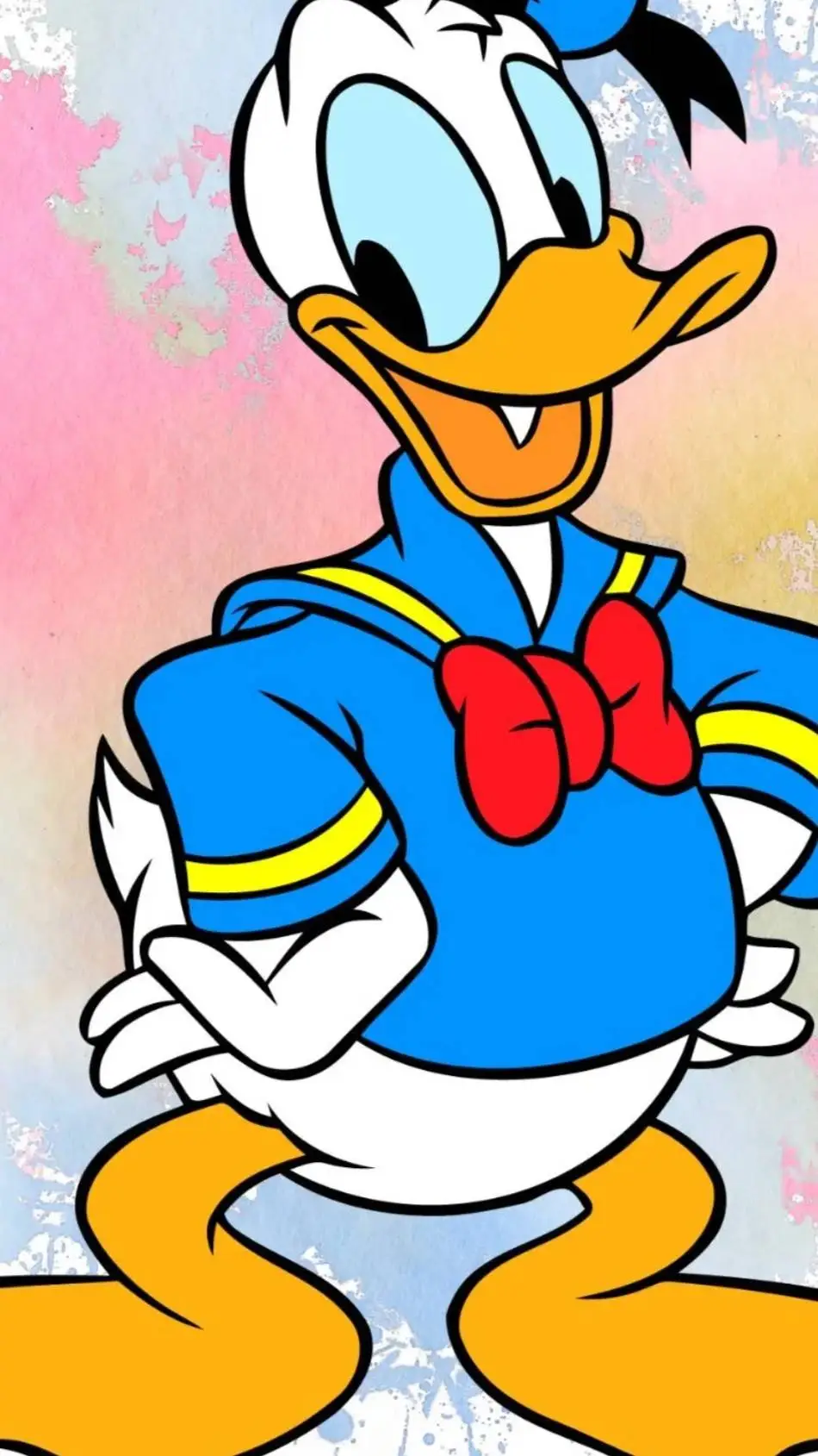 ai character: Donald duck  background