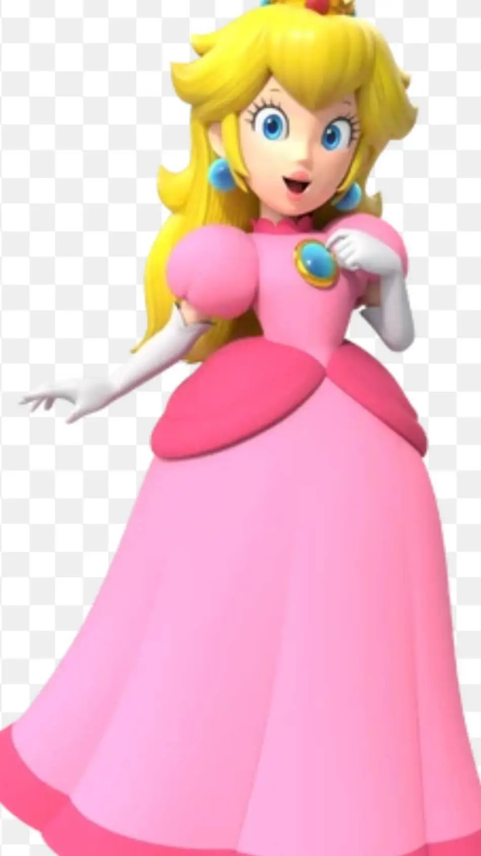 ai character: Princess peach  background