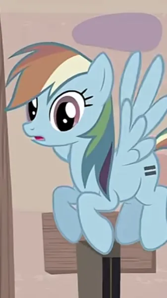 ai character: Rainbow Dash  background