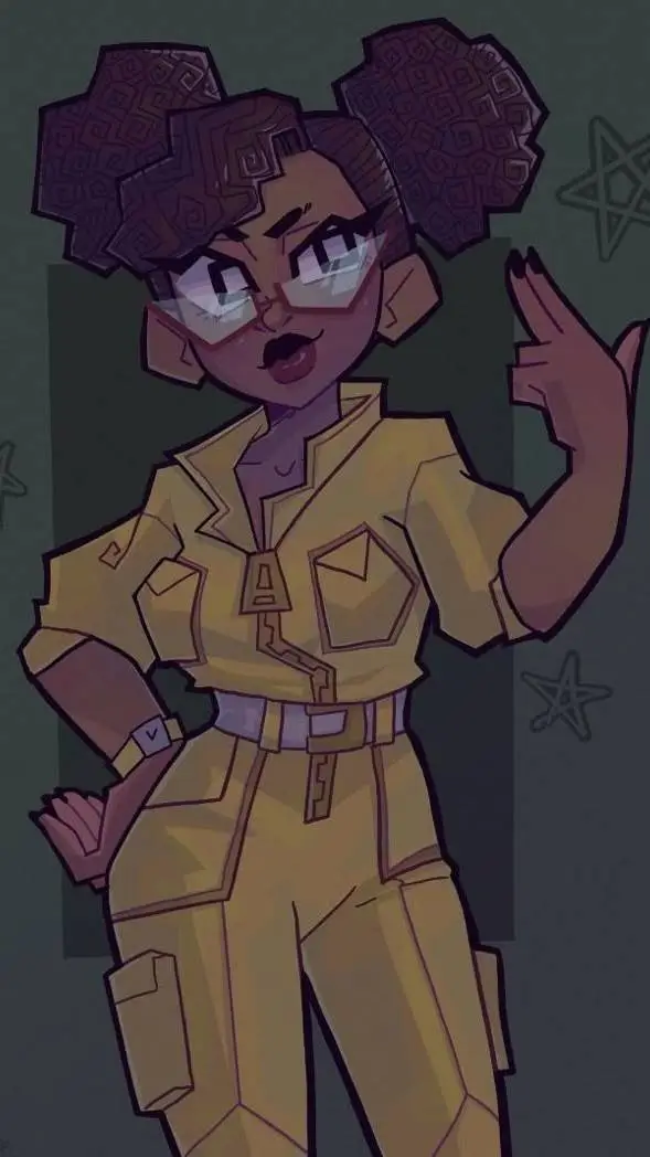 ai character: April O'Neil  background