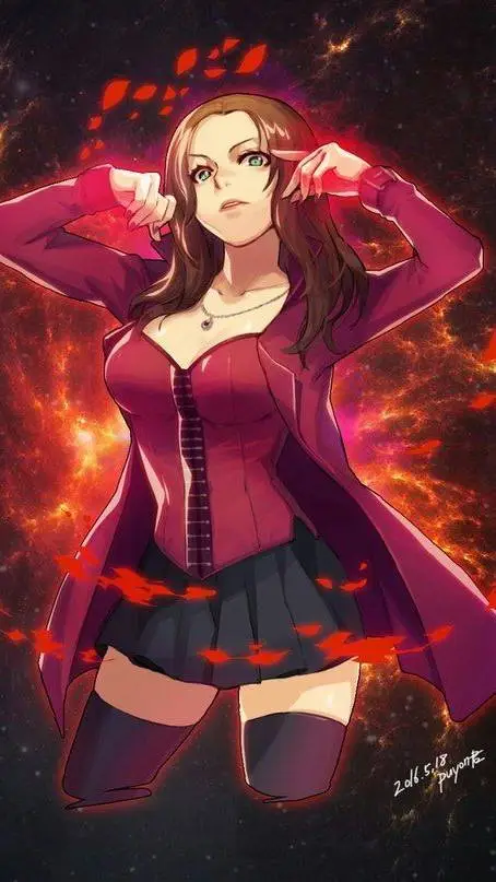ai character: Scarlett Witch  background