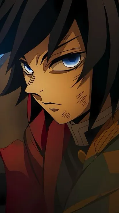 ai character: Giyu n Tanjiro fb background