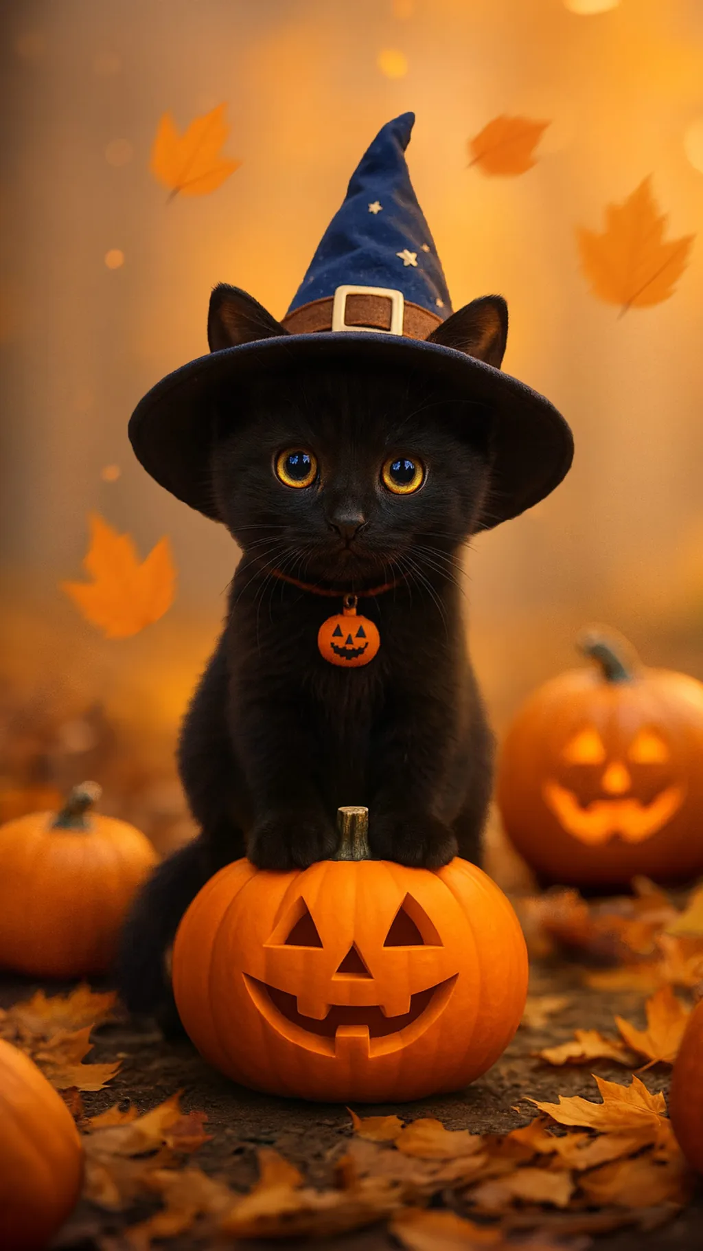 ai character: Halloween 👻 cat background