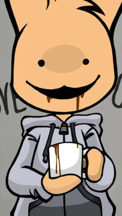 ai character: yellow Loves soda background