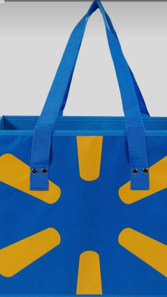 ai character: Walmart bag background