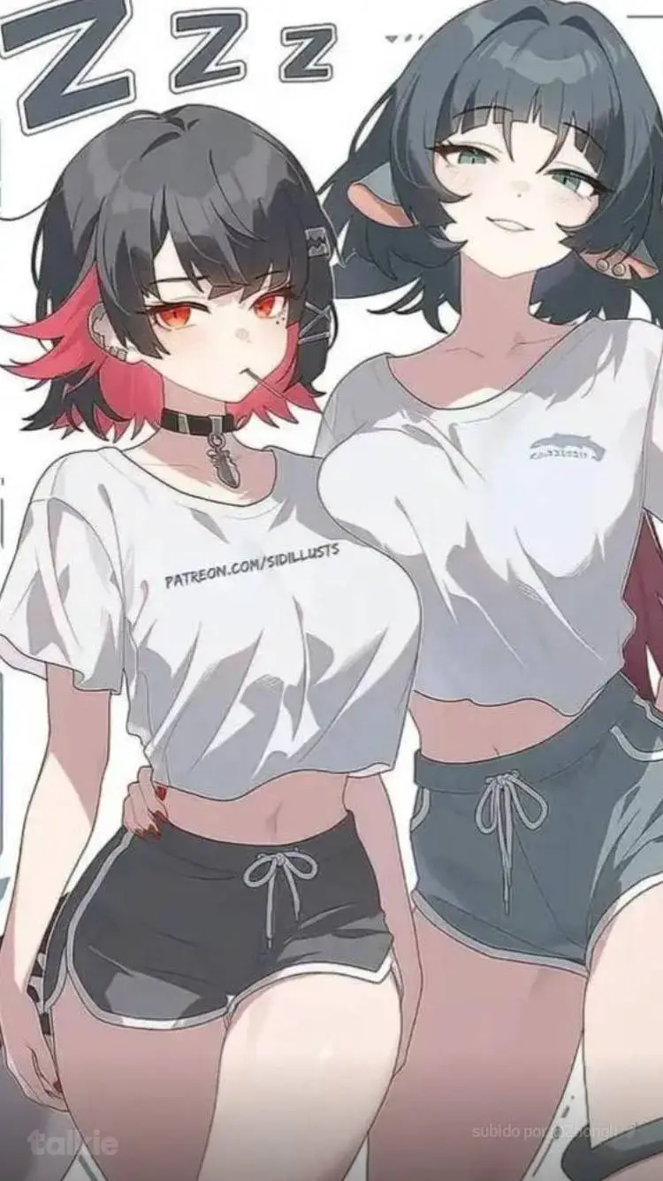 ai character: Ellen y Jane  background