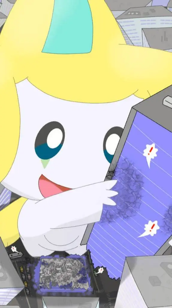 ai character: Giant Jirachi background