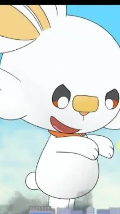 ai character: giant Scorbunny background