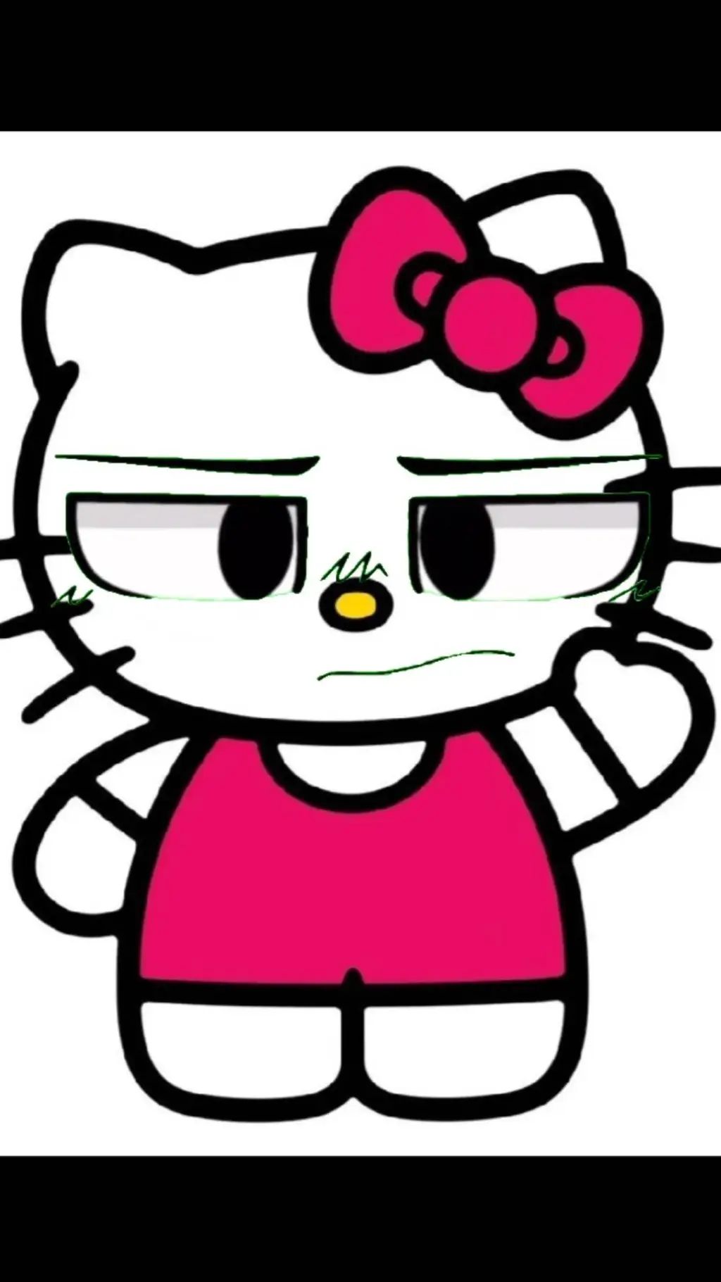 ai character: hello kitty  background