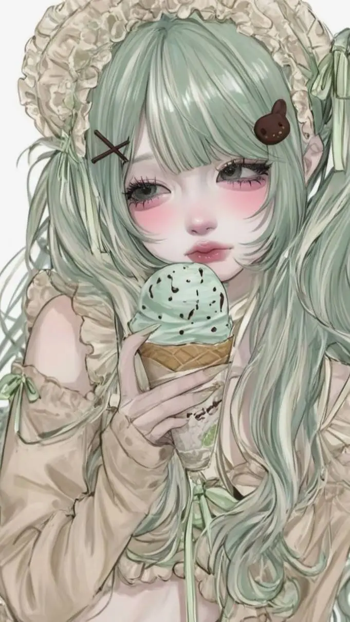 ai character: MintyIceCream background