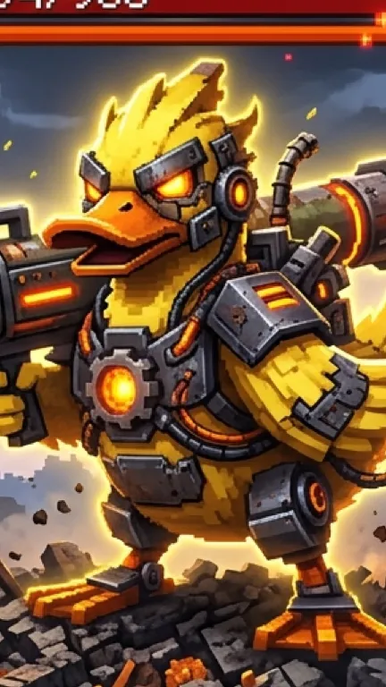 ai character: Bazooka duck background