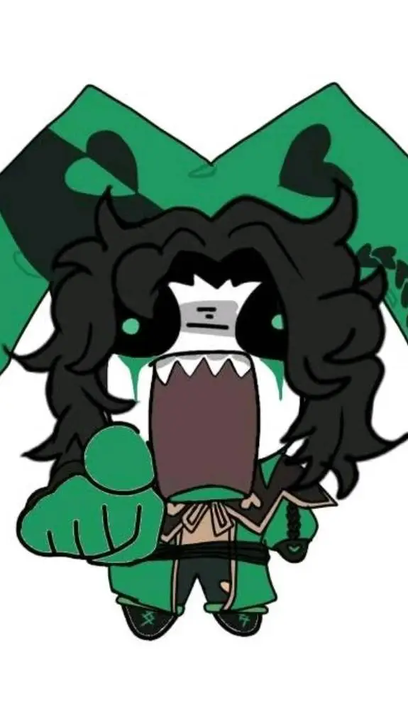 ai character: bebé harlequin background