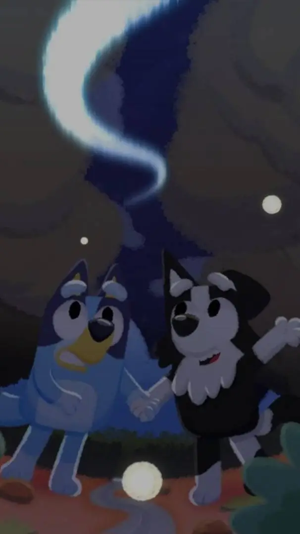 ai character: bluey  background