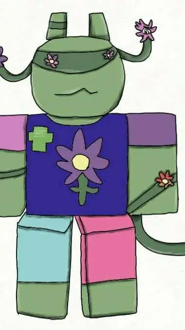 ai character: papa Flower  background