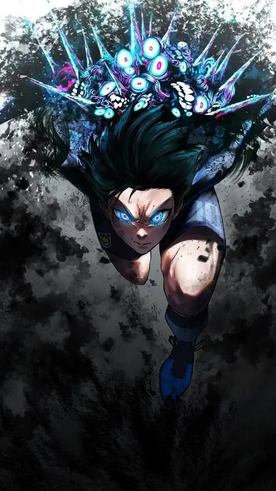 ai character: Blue lock background