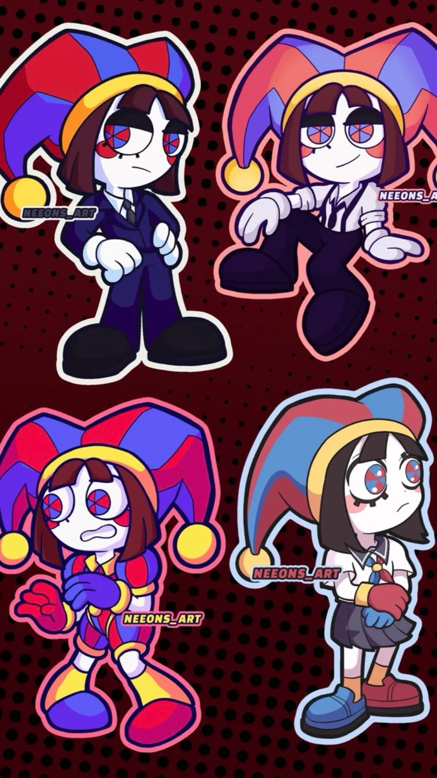 ai character: Different pomni background
