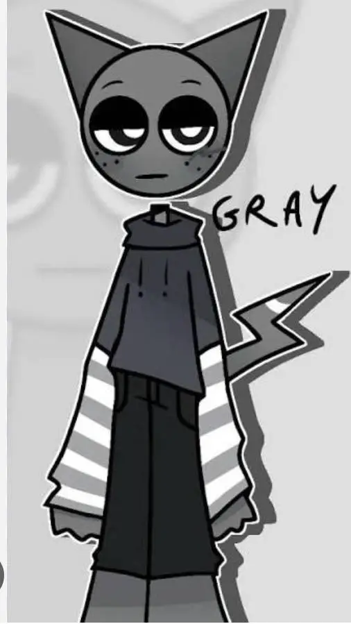 ai character: Gray background