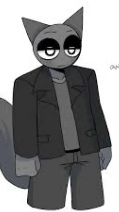 ai character: Gray background