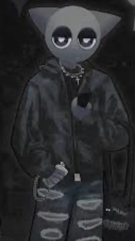 ai character: Gray background