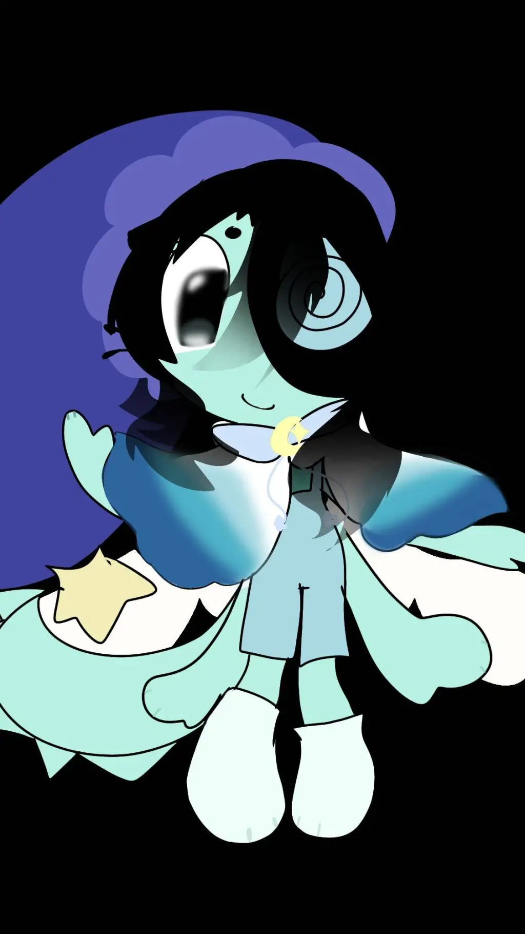 ai character: Shastro 🌙🐚🪽 background