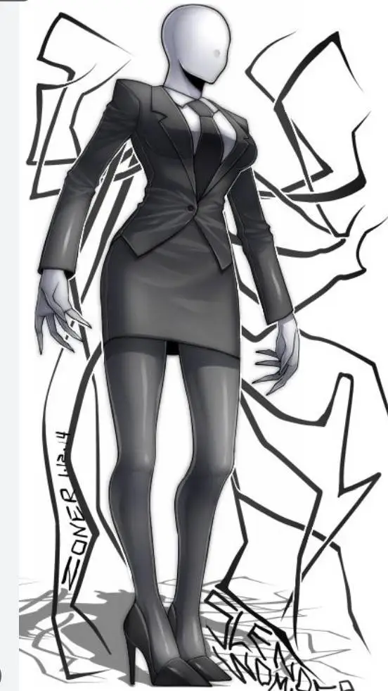 ai character: 🖤🤍slenderman 🤍🖤 background