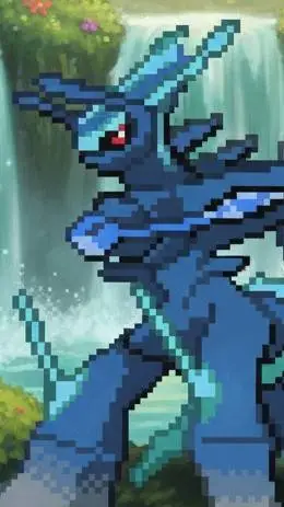 ai character: Dialga in Paradise background