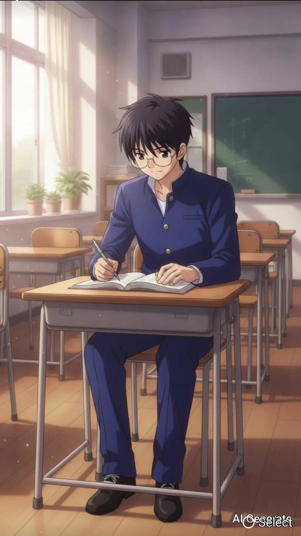 ai character: Shiki tohno background